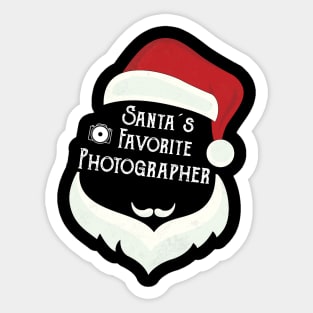 Santa's Favorite Photographer Funny Christmas Gift Sticker